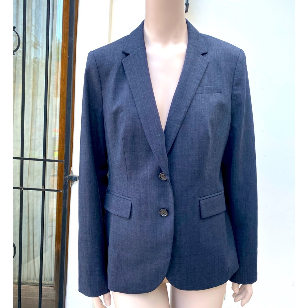 NWT $198 WOOL Banana Republic blazer charcoal / grey in size 12
